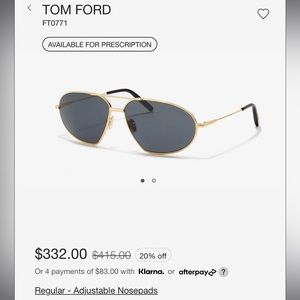 Tom Ford Sunglasses (ORIGINAL CASE NOT INCLUDED)